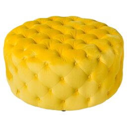 Isiah 91cm Wide Velvet Tufted Round Cocktail Ottoman