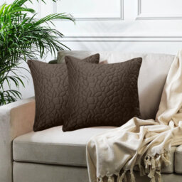 Pebble Pattern Velvet Cushion Covers, Set of 2 – Textured Plush Scatter Pillow Covers for Sofa, Bed & Living Room