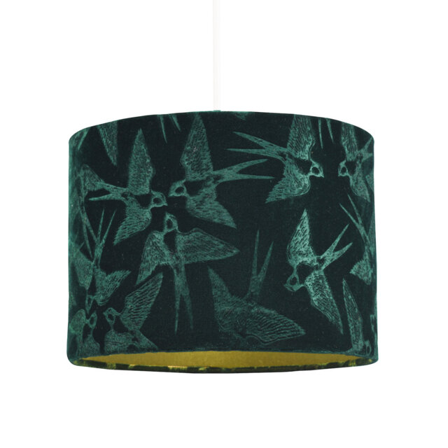 18cm H Velvet Drum Lamp Shade ( Screw On )