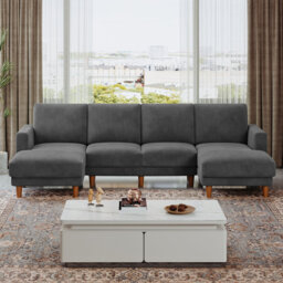 4 Seater Corduroy Sofa & Chaise