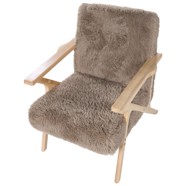 Armchair KISA Faux Fur Taupe