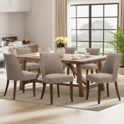 Parsons Upholstered Dining Chair Solid Wood Side Chair