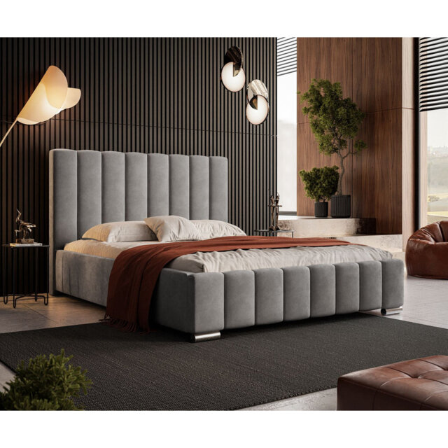 Emiljan Velvet Upholstered Bed