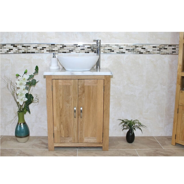 Cournoyer 650mm Single Bathroom Vanity with Vessel Ceramic Basin
