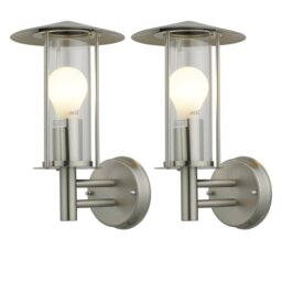 Needham Stainless Steel Outdoor Wall Lantern