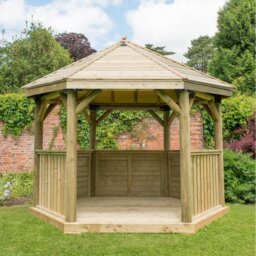 4 x 3.5m  Wooden  Gazebo with Timber Roof with Installation Service