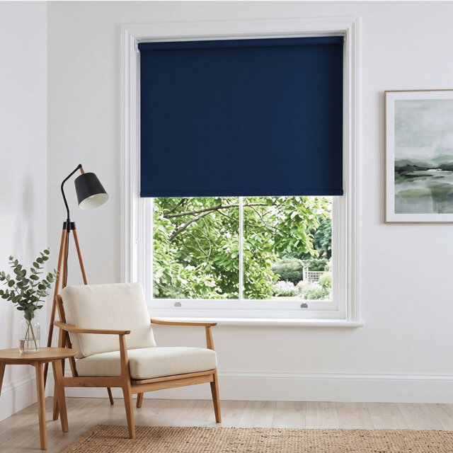 Thermal Blackout Roller Blind - Trimmable Cut to Size - Heavy Duty Metal Tube
