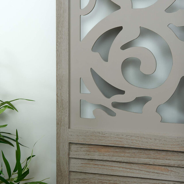 121.5cm W x 170cm H 3 - Panel Solid Wood Folding Room Divider