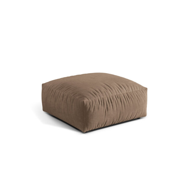 Carlens 106cm Wide Velvet Solid Colour Pouffe Ottoman