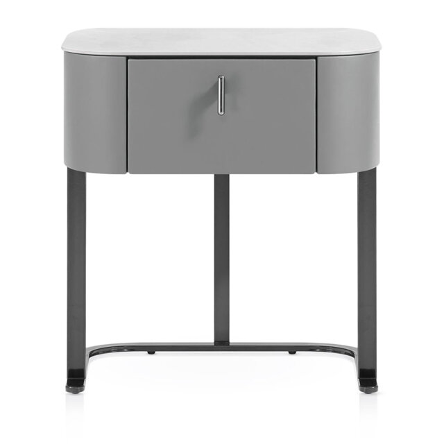 47.5cm W Metal Bedside Table