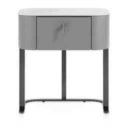 47.5cm W Metal Bedside Table