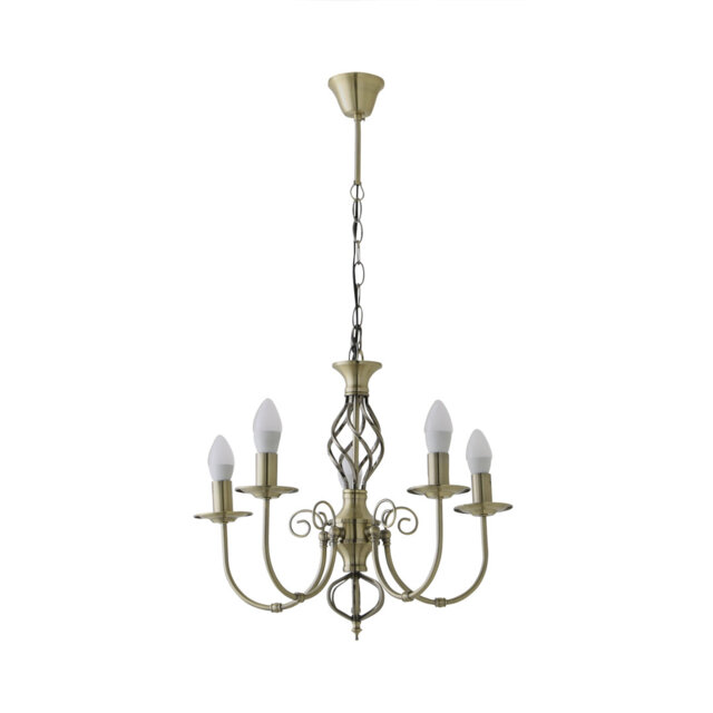 Basile 5 - Light Candle Style Chandelier