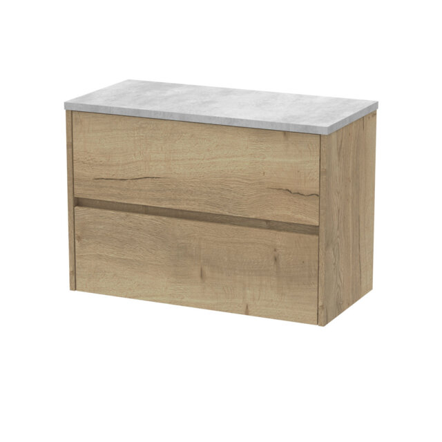 80cm Wall Mounted Single Bathroom Vanity Base Only