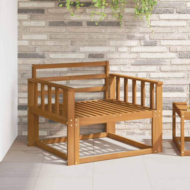 Outdoor Middle Sofa Natural Solid Acacia Wood Modern Furniture Exterior