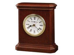 Traditional Roman Numeral Quartz Movement / Crystal Tabletop Clock in Windsor Cherry