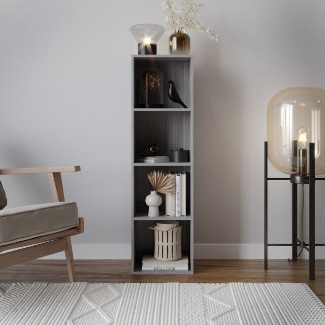 106cm H x 30cm W Solid Wood Standard Bookcase
