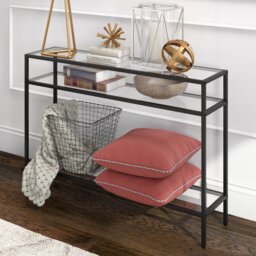 Siviline 106.7 cm W Glass Top Console Table