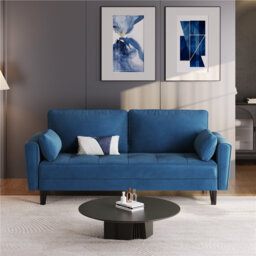 170cm Wide Velvet Sofa 2 Seater Couch with Tufted Seat Cushion