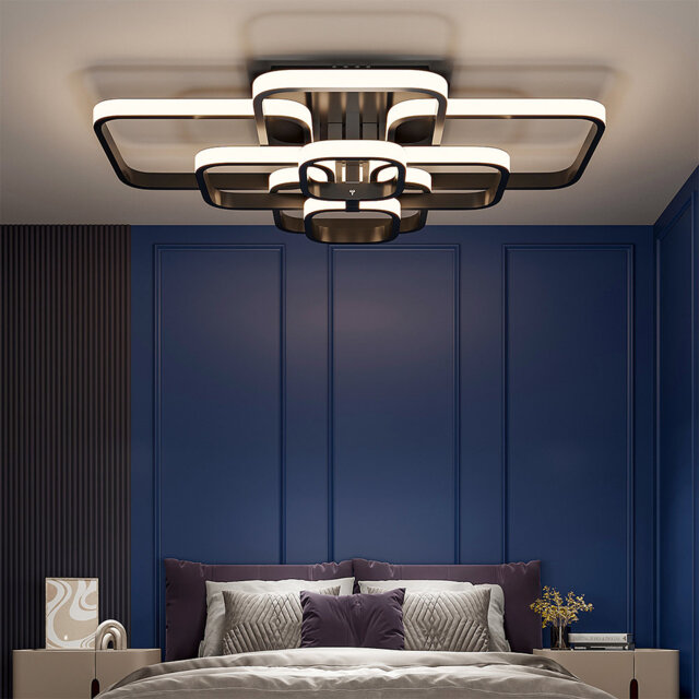 8-Light 93cm LED Semi Flush Mount