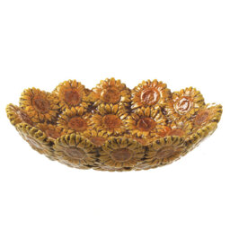 Yellow Ceramic Sunflower Decorative Plate