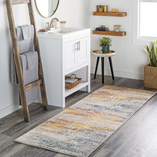Albryna Teal/Sky Blue/Orange Rug