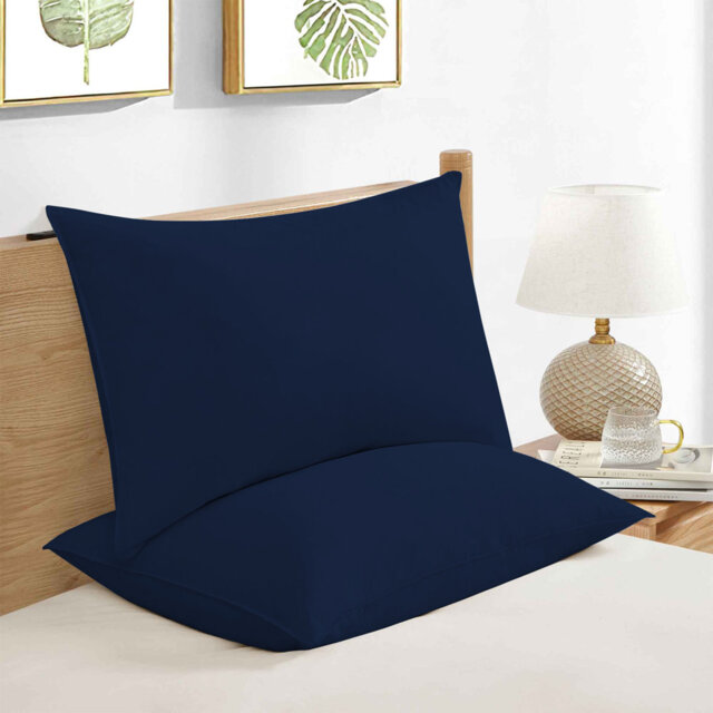 Brushed Microfiber Plain 100% Polyester Standard Size Pillowcase/Cover