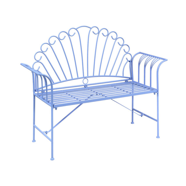 Garden Bench CAVINIA 125 cm Metal Green