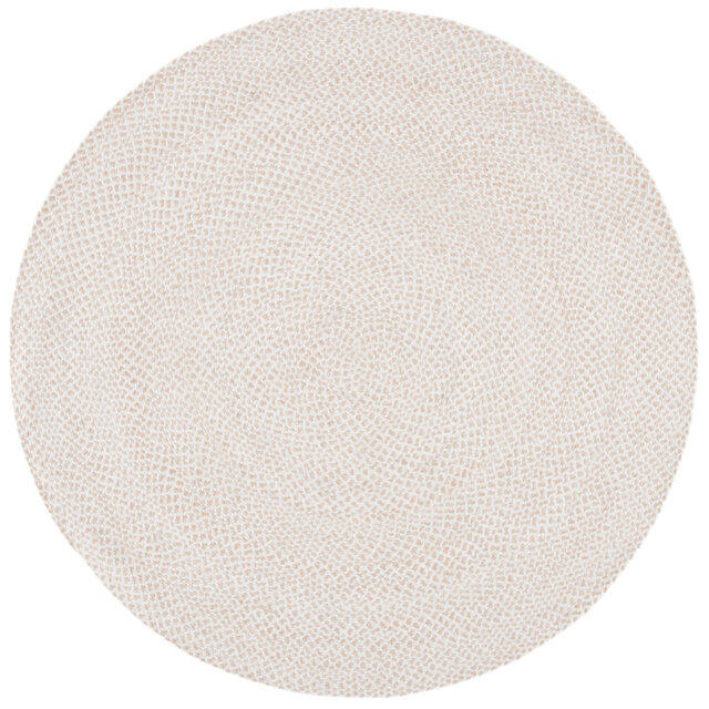 Braided Round Rug in Ivory & Cream