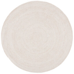 Braided Round Rug in Ivory & Cream