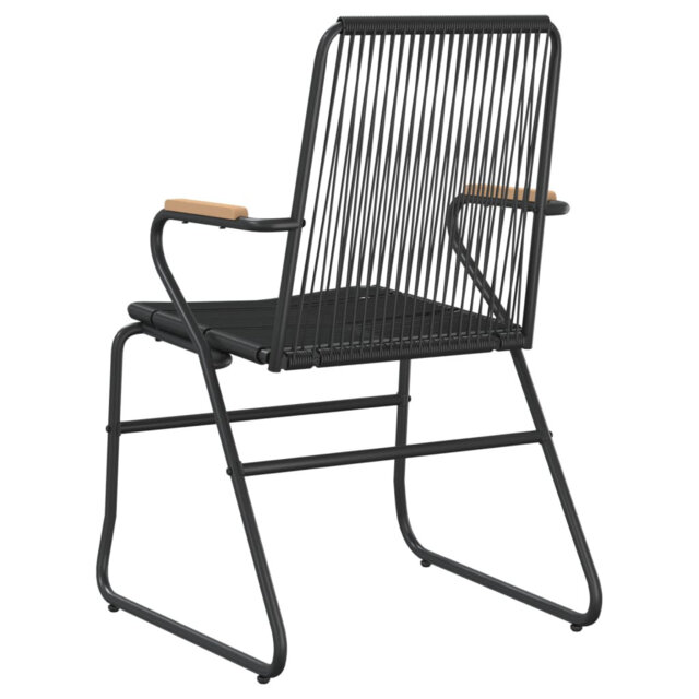 Brayden Studio Garden Chairs 4 Pcs Black 58X59x85.5 Cm PVC Rattan