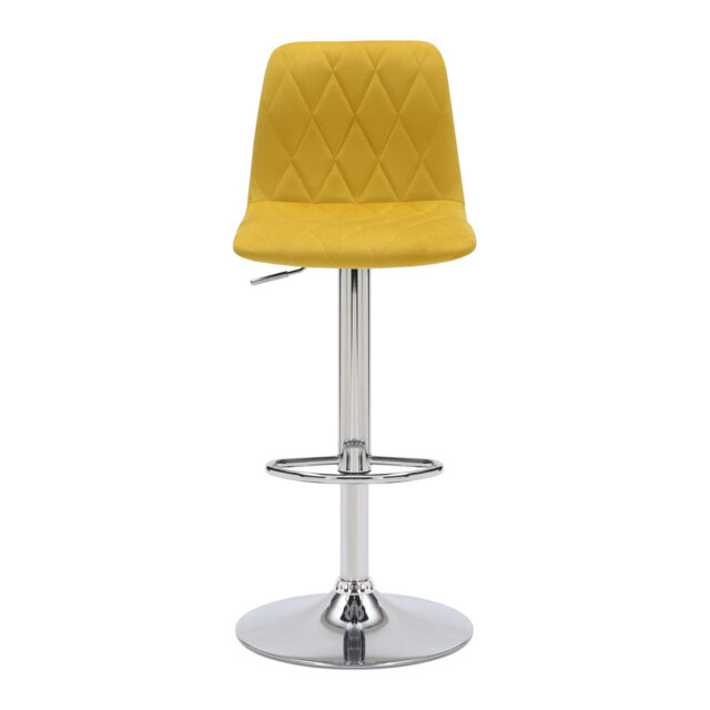 Lamboro Bar Stools Swivel Upholstered Adjustable Height Counter Stool with Metal Frame