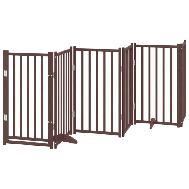 Archie & Oscar Dog Gate With Door Foldable 15 Panels 750 Cm Poplar Wood