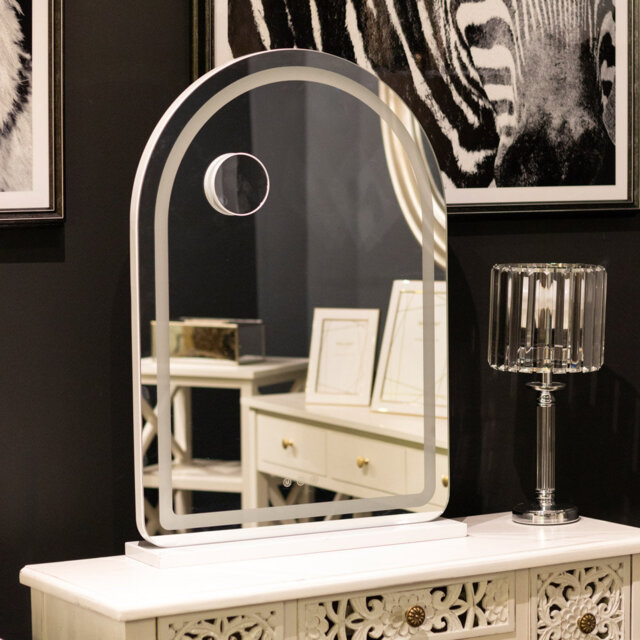Deneane Metal Arch Floor Mirror