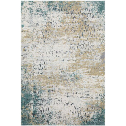 Pequena Stella Machine Woven Blue/Cream/Gold Rug