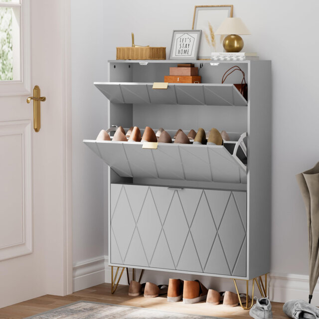 Allex 16 Pair Flip Down Shoe Storage
