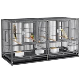 52.5cm Iron Flat Top Breeder Bird Cage with Perch