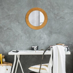 Huldar Round Glass Framed Wall Mounted Accent Mirror