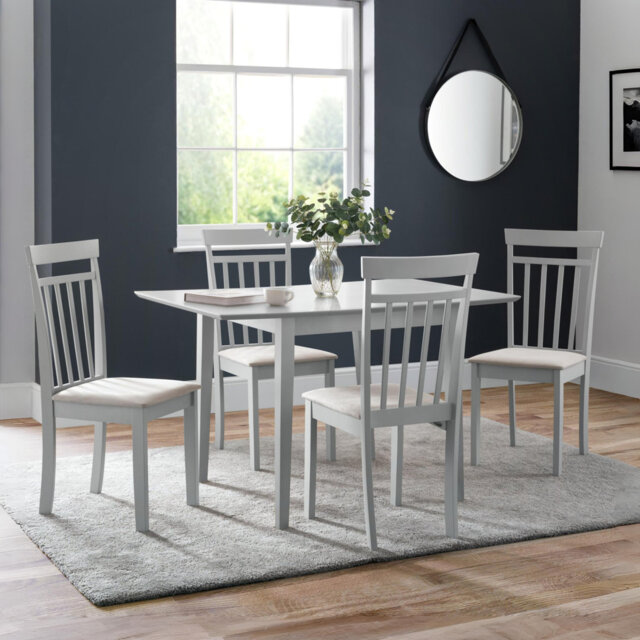 Exeter 4 - Person Butterfly Leaf Rubberwood Solid Wood Dining Set