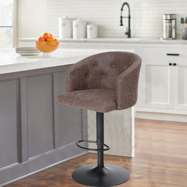 Nithsdale Height Adjustable Swivel Bar Stool by Wayfair