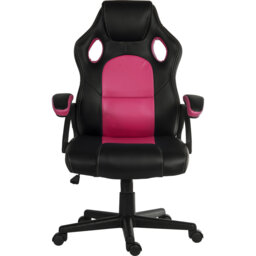 Inbox Zero Anacletus Adjustable Reclining Ergonomic Faux Leather Swiveling PC & Racing Game Chair in Black