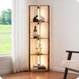 Calena 163cm H x 33cm W Corner Bookcase