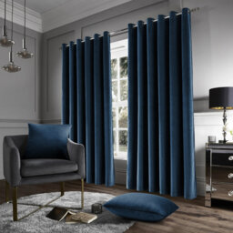 Stockholm Heavy Crushed Velvet Eyelet Sheer Curtains