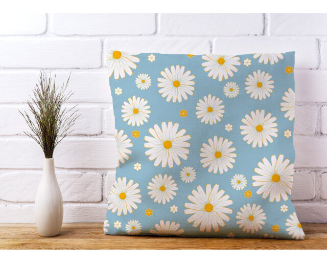 Sadia Summer Daisy Floral Scatter Cushion with Filling
