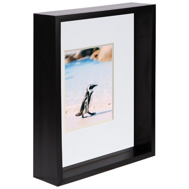 "Nicola Spring - 8"" x 10"" 3D Deep Box Photo Frame - 4"" x 6"" Mount"