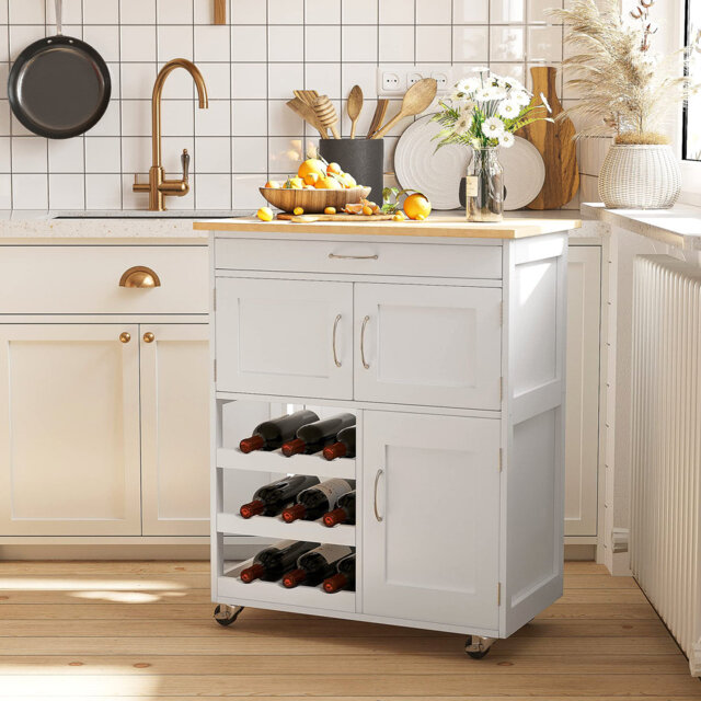 Ilsegard Wood Kitchen Cart