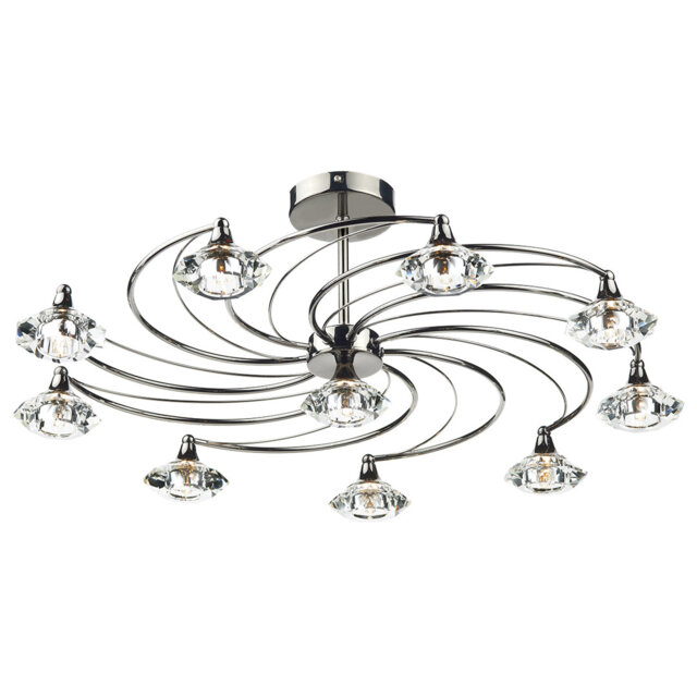 Greenhaw Glass Semi Flush Mount