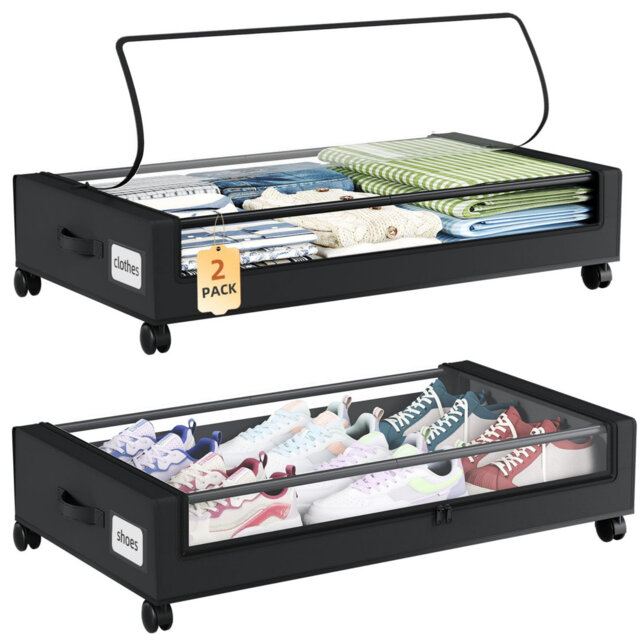 Beachcrest Home Fabric Underbed Storage
