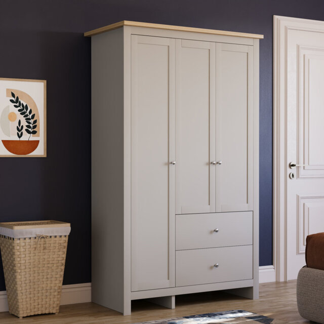 Morley 3 Door 2 Drawer Wardrobe With Hanging Clothes Rail
