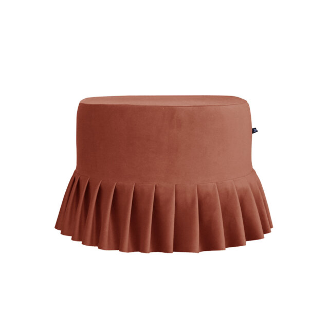 50cm Wide Round Solid Colour Ottoman