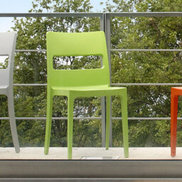 Shaw Stackable Outdoor Patio Dining Side Chair with Cushion
